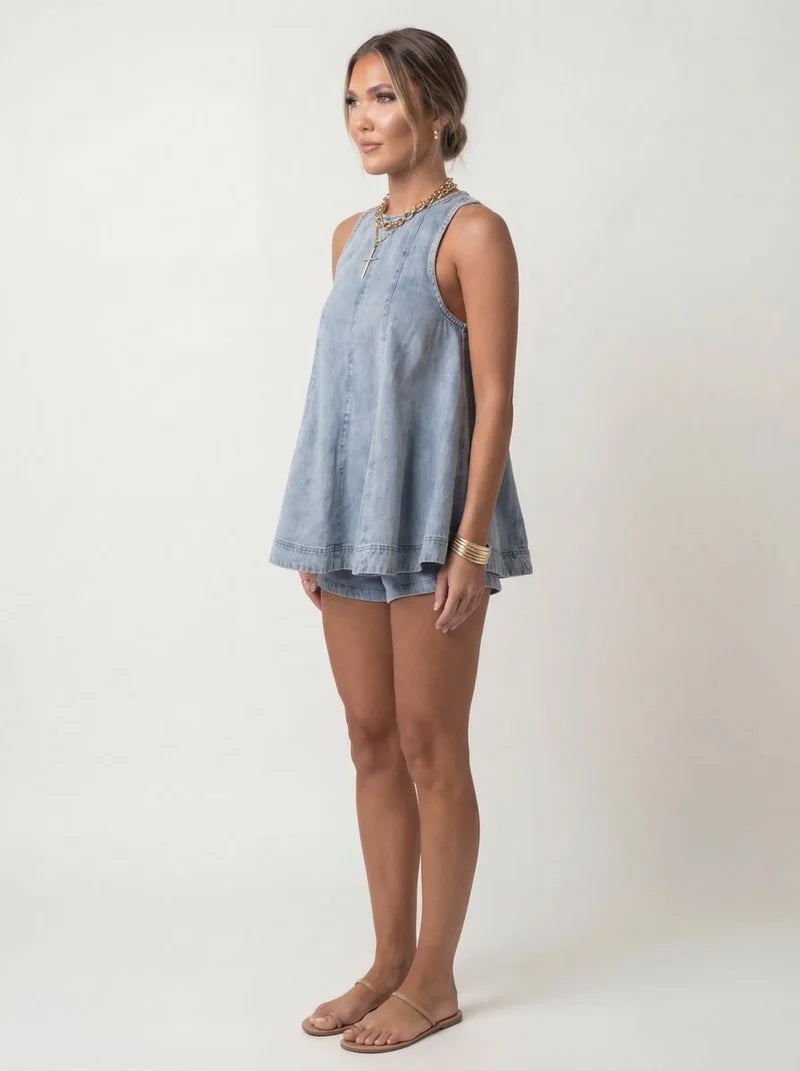 The Effortless Swing Tank & Shorts Set