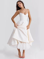 The Elara Bustier Midi Dress