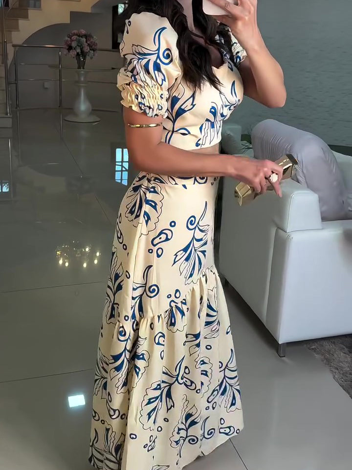 The Amara Puff-Sleeve Two-Piece Set