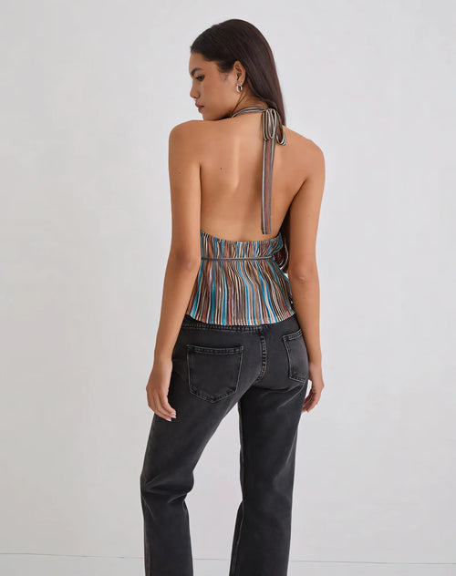 Halter Tie-Waist Top