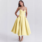 The Elara Bustier Midi Dress