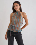 Halter Tie-Waist Top