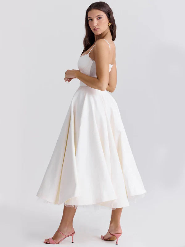 The Elara Bustier Midi Dress