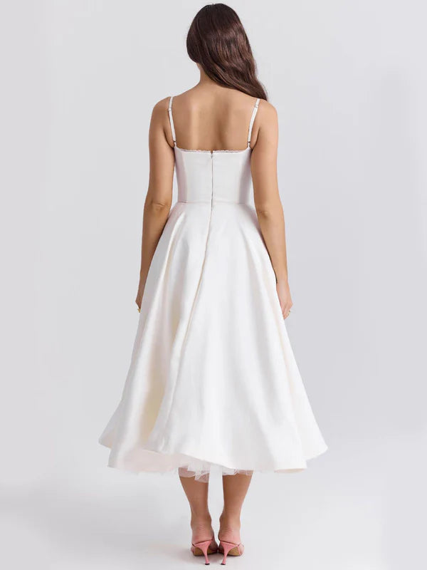 The Elara Bustier Midi Dress