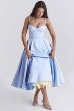 The Elara Bustier Midi Dress